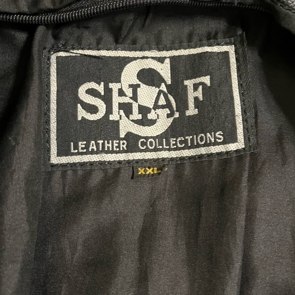 SHAF Leather Collections Black Fringe Purple Roses Jacket Iron Horse 96 Size XXL - Picture 8 of 16